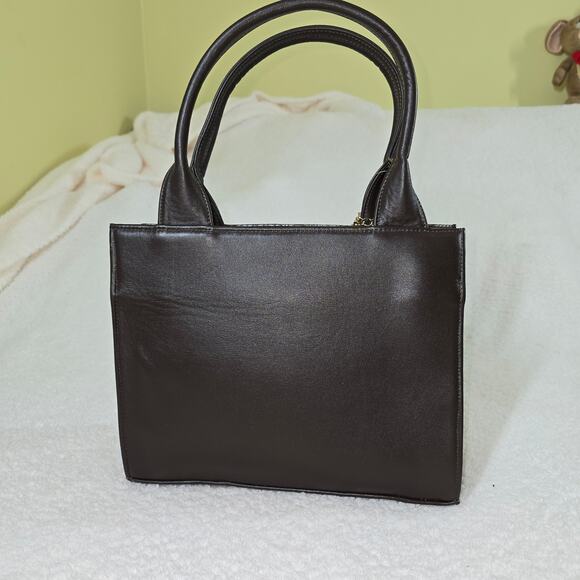 Silver Floral Embossed with Brown Calfskin Leather Tote bag Made in Mexico - Picture 3 of 7